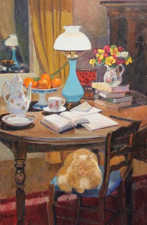 La lampe bleue - 65 x 100 cm La lampe bleue Arnera Catherine