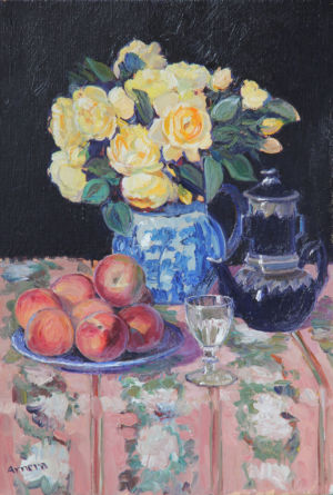 Les roses jaunes - 55 x 38 cm Les roses jaunes Arnera Catherine