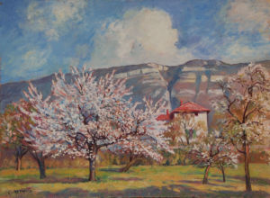 Verger en fleurs à Troinex - 54 x 73 cm Verger en fleurs à Troinex Arnera Catherine